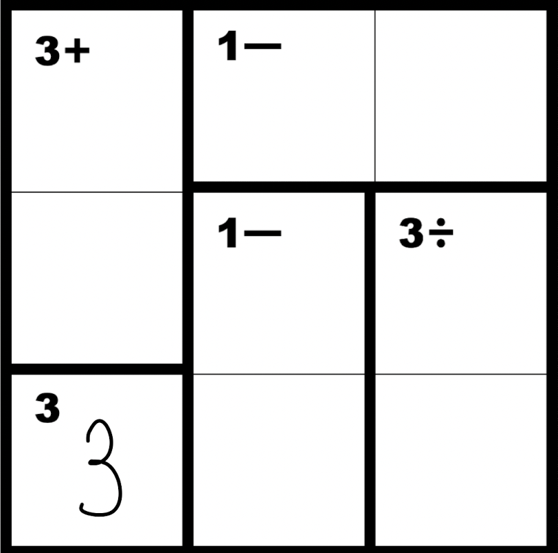 Easy 3x3 with the freebie filled in